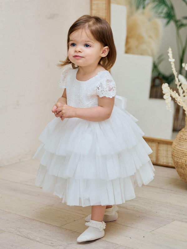 Baby Baptism Dresses Flower Girl Wedding White Dress
