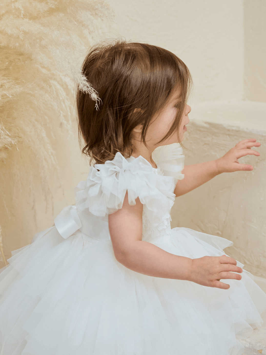 Baby Baptism Dresses Flower Girl Wedding Pale Pink Dress