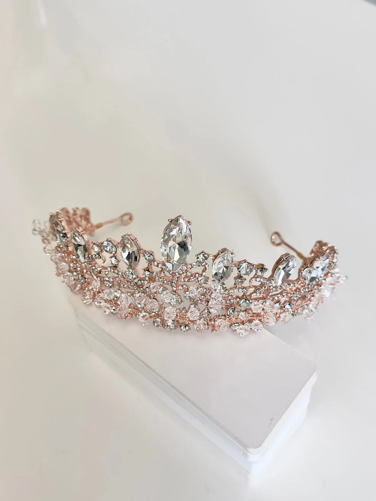 TETER WARM Princess Rhinestones Tiara Baptism First Birthday
