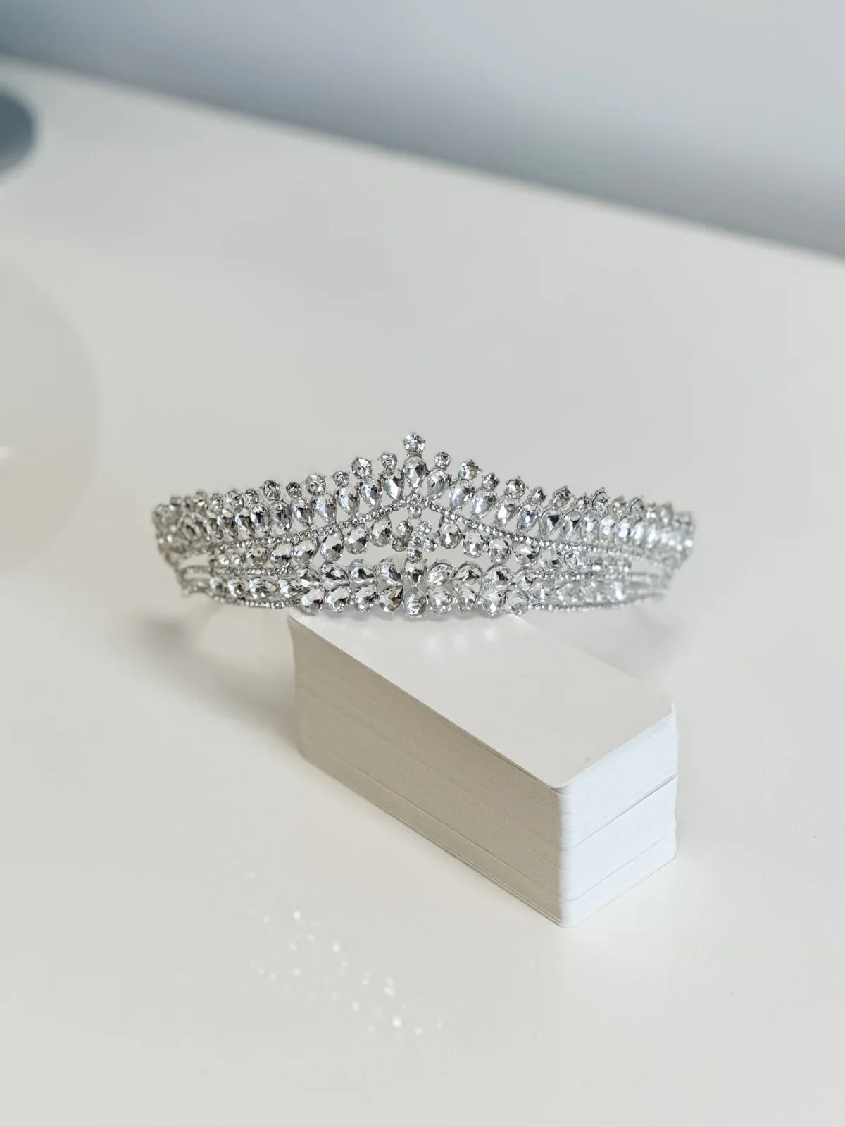 TETER WARM Princess Rhinestones Tiara Baptism First Birthday
