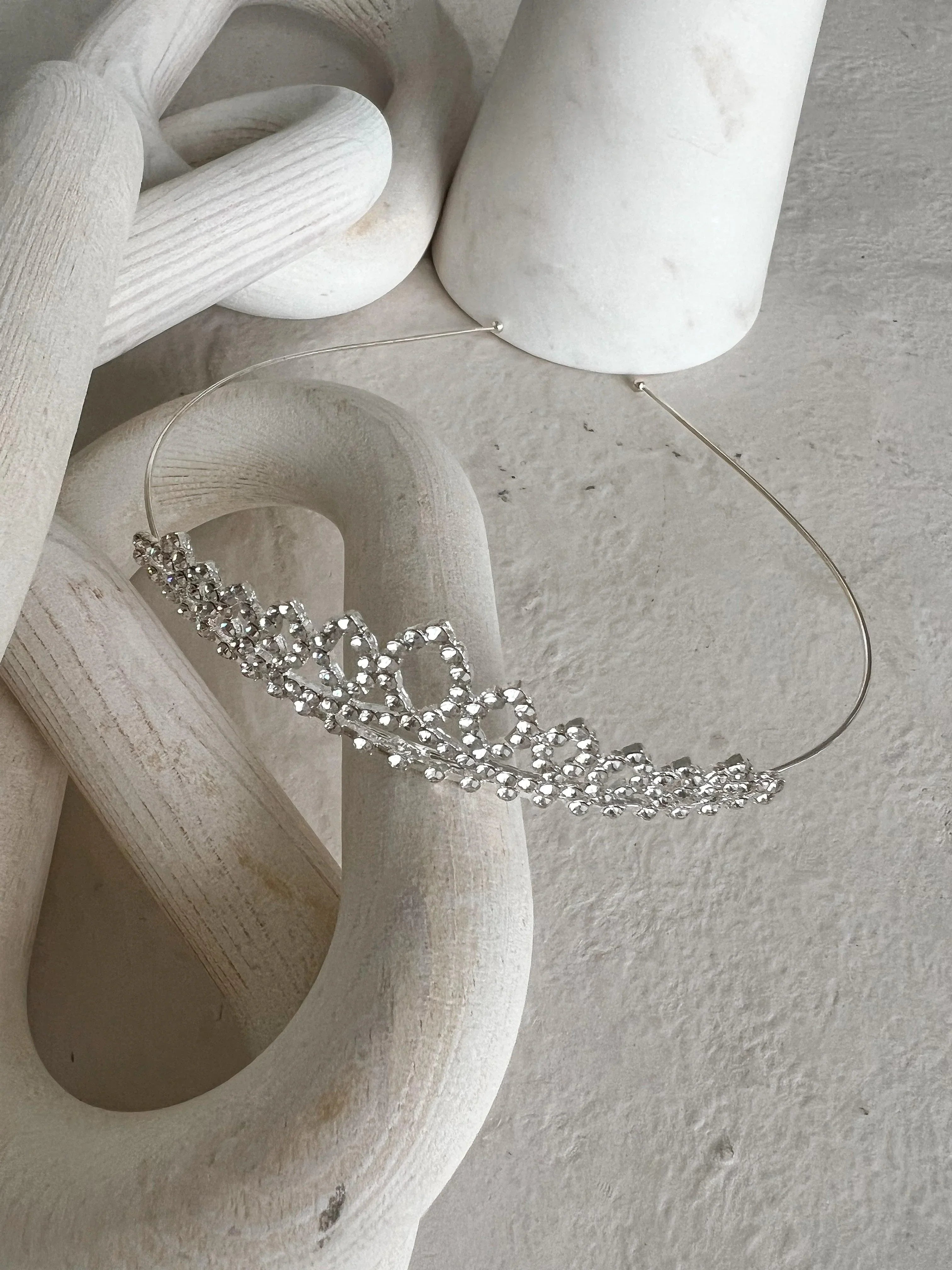 TETER WARM Princess Rhinestones Tiara Baptism First Birthday
