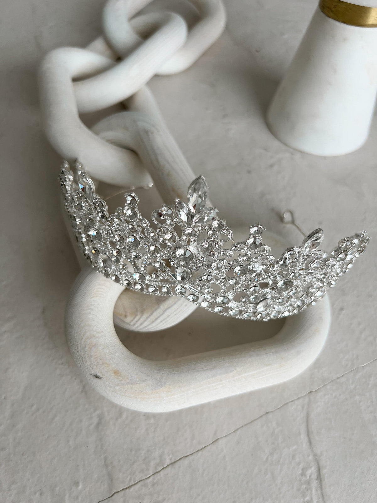 TETER WARM Princess Rhinestones Tiara Baptism First Birthday