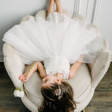 Flower Girls White Dress Princess Wear in New Jersey