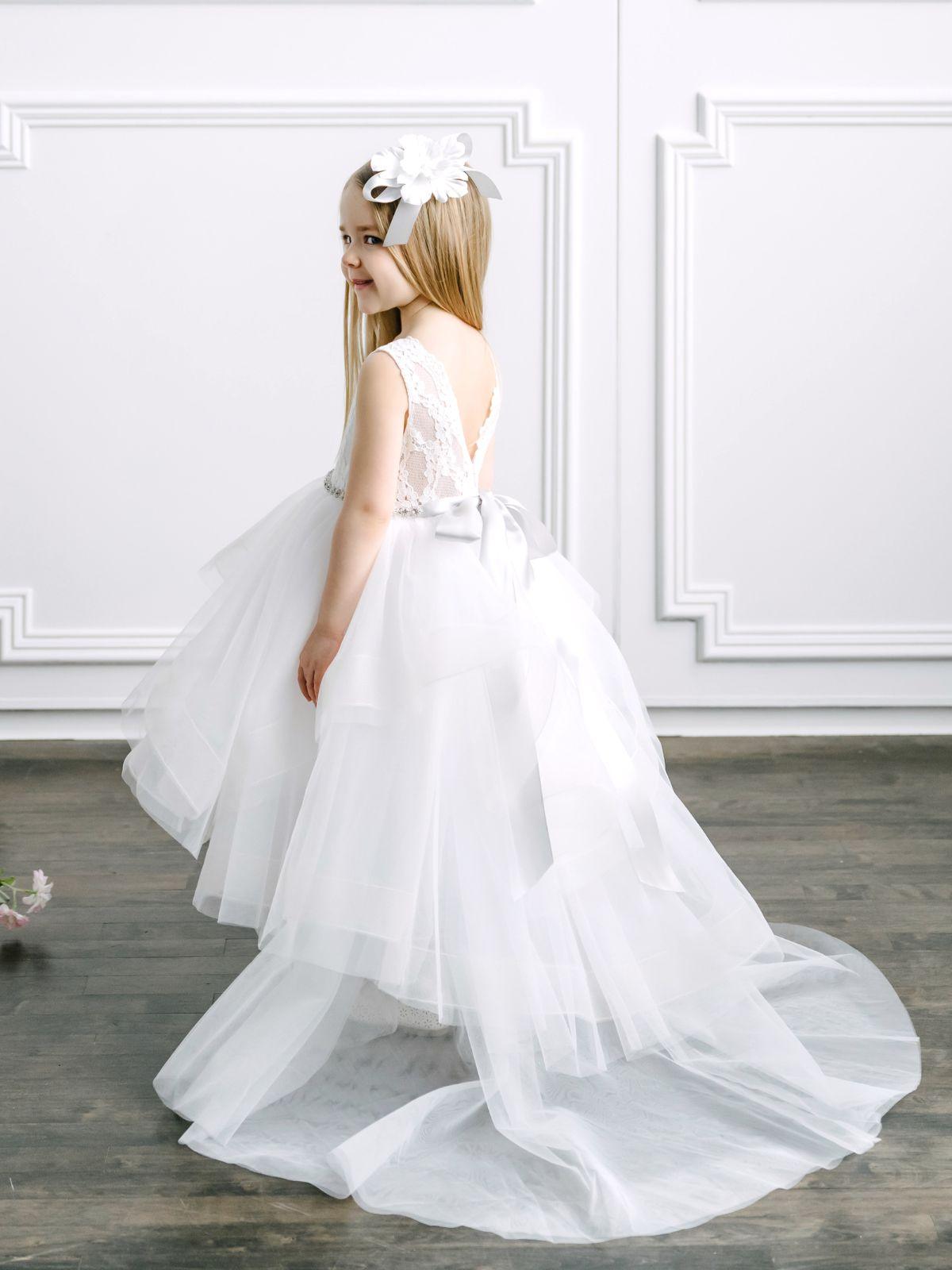 Flower Girls White Dress Princess Wear in New Jersey