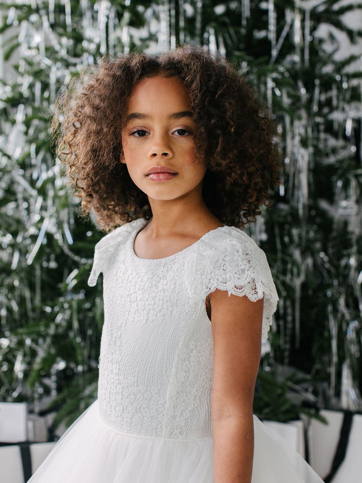 First Communion Flower Girl Wedding White Dress