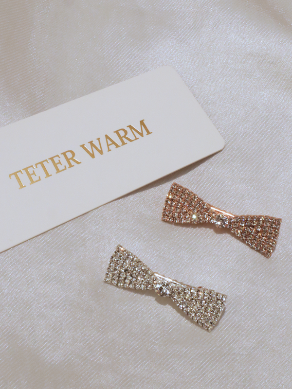 2Pc Bow Hair Clips