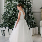 First Communion Flower Girl Wedding White Dress