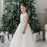 First Communion Flower Girl Wedding White Dress