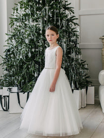 First Communion Flower Girl Wedding White Dress