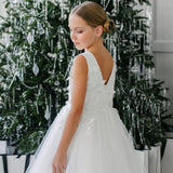 First Communion Flower Girl Wedding White Dress