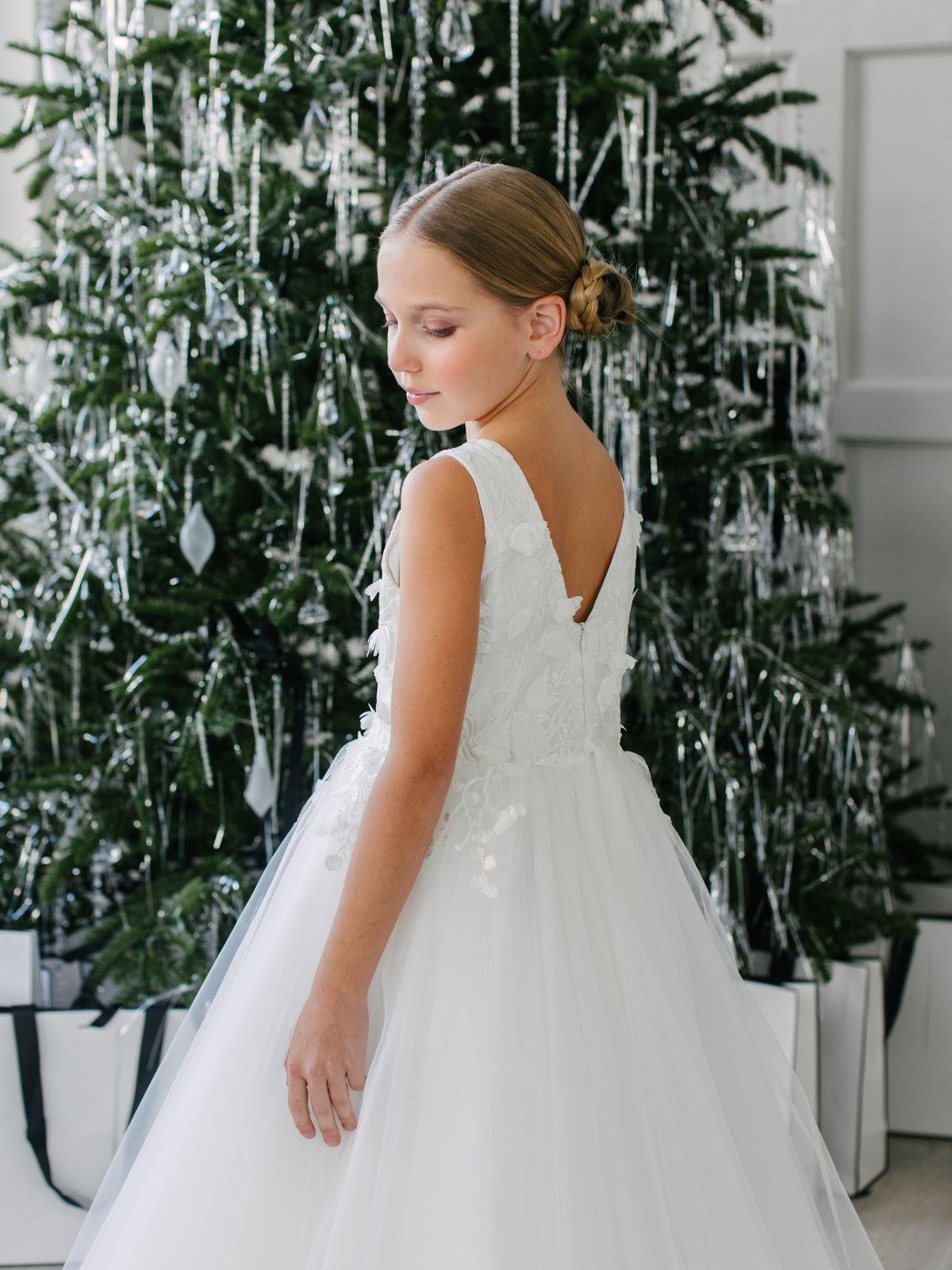 First Communion Flower Girl Wedding White Dress