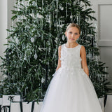 First Communion Flower Girl Wedding White Dress