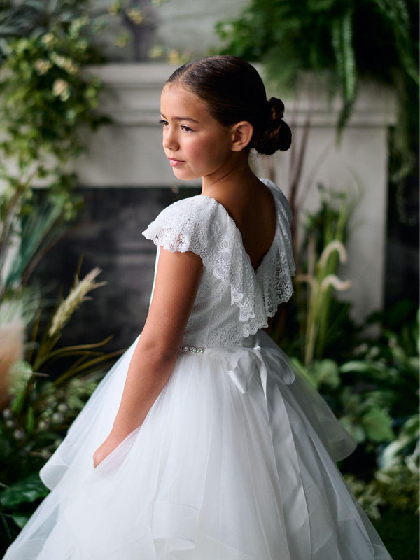 First Communion Flower Girl Wedding White Dress