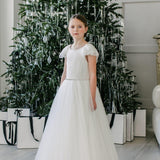 First Communion Flower Girl Wedding White Dress