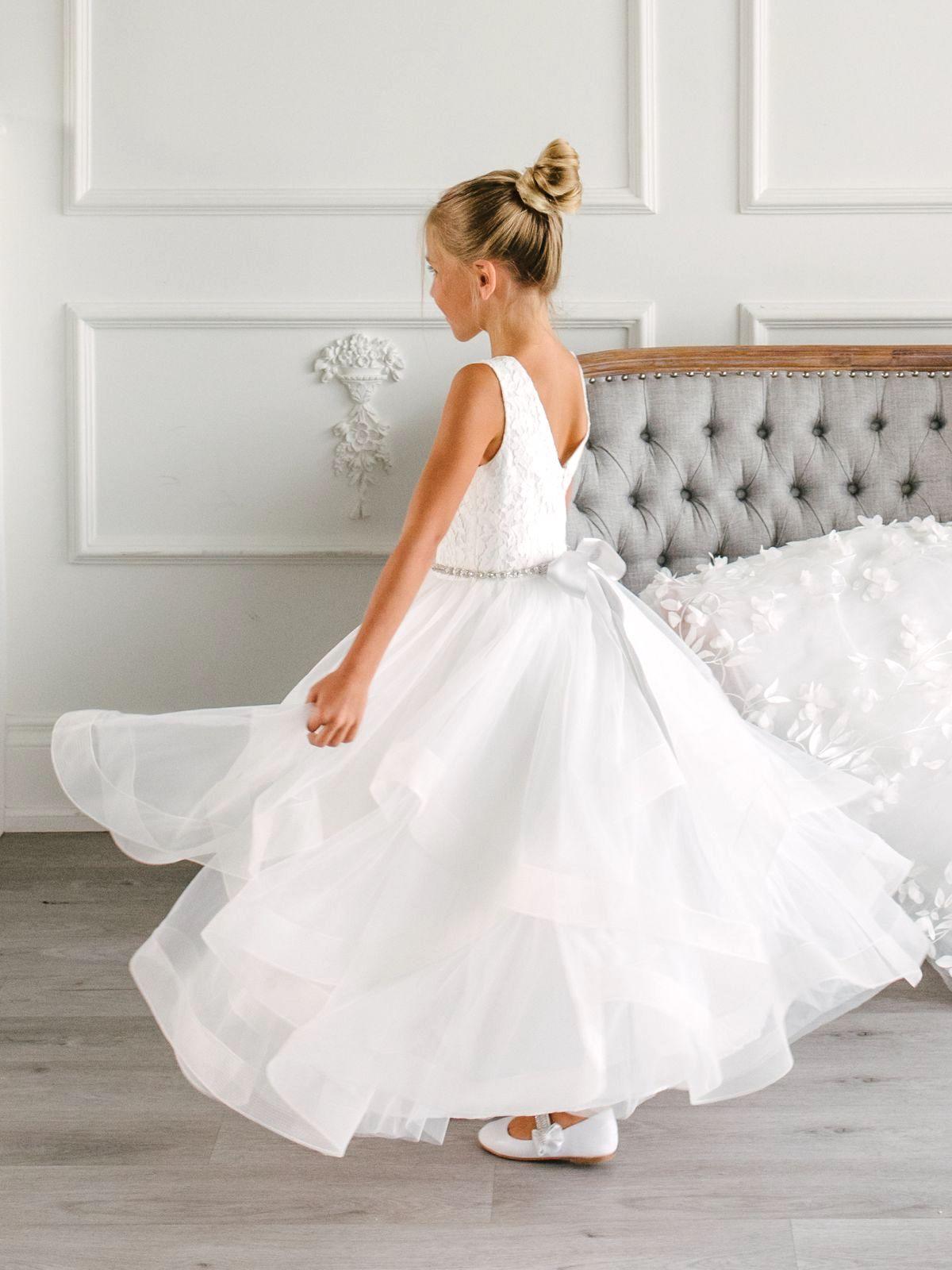 First Communion Communion Dresses Flower Girl Wedding White Dress