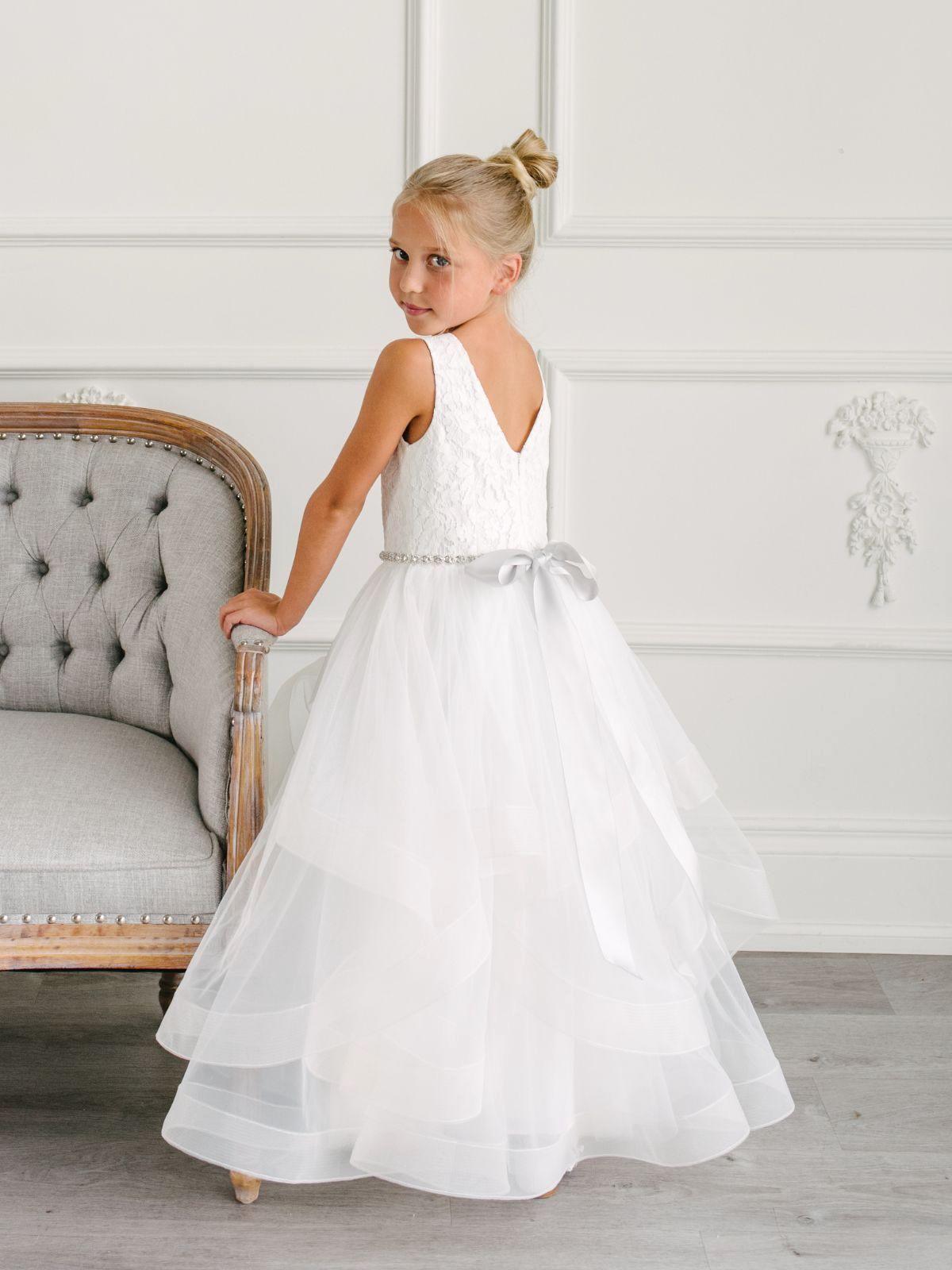 First Communion Communion Dresses Flower Girl Wedding White Dress