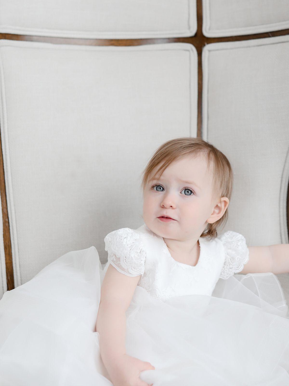 Baby Baptism Dresses Flower Girl Wedding White Dress