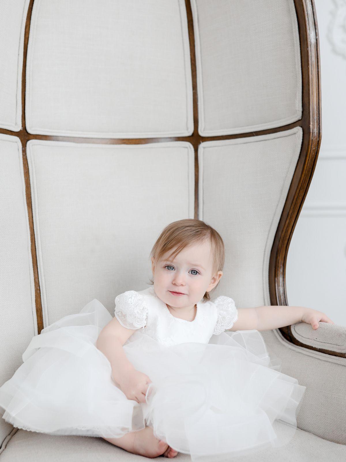 Baby Baptism Dresses Flower Girl Wedding White Dress