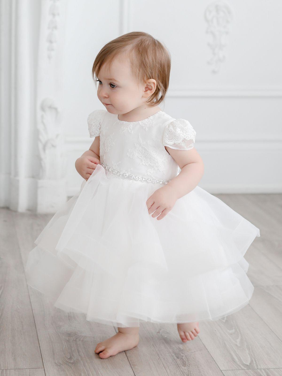 Baby Baptism Dresses Flower Girl Wedding White Dress
