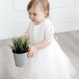 Baby Baptism Dresses Flower Girl Wedding White Dress