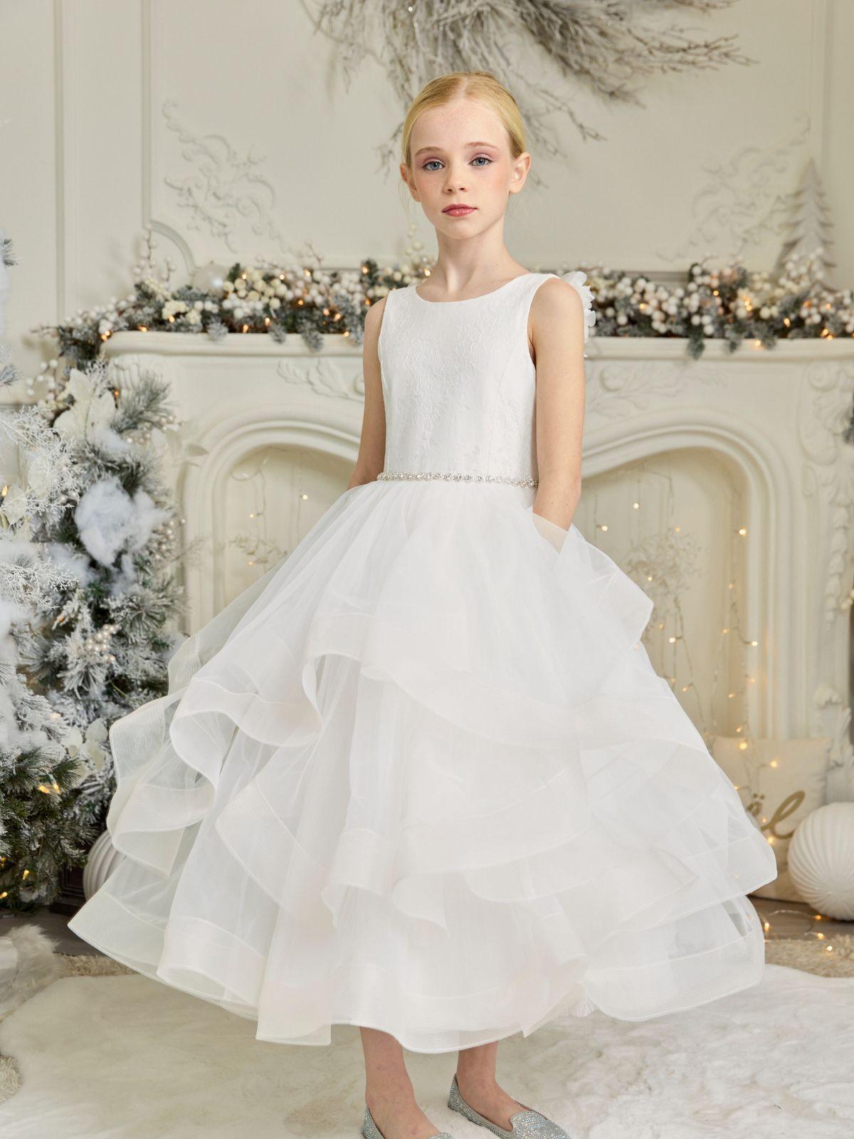 First Communion Communion Dresses Flower Girl Wedding White Dress
