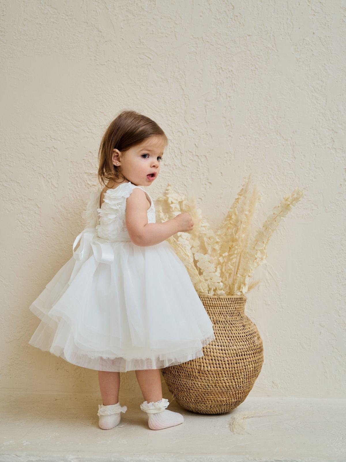 Baby Baptism Dresses Flower Girl Wedding White Dress