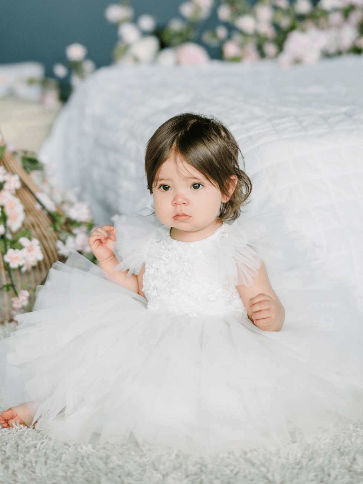 Baby Baptism Dresses Flower Girl Wedding White Dress