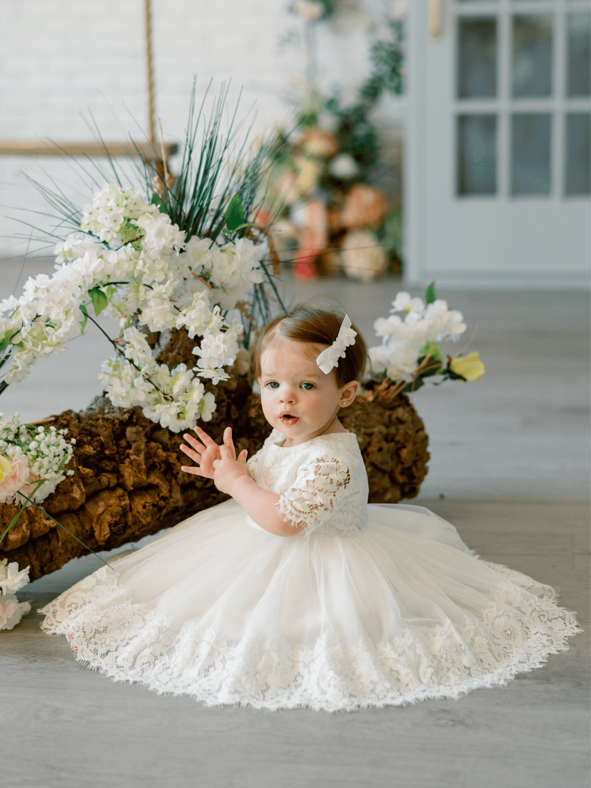 Baby Baptism Dresses Flower Girl Wedding White Dress