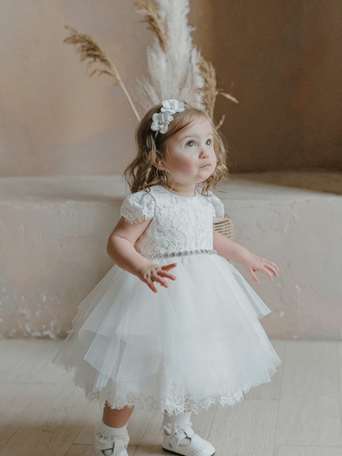 Baby Girl Baptism Dress Off-White Lace | Teter Warm Gracie B49