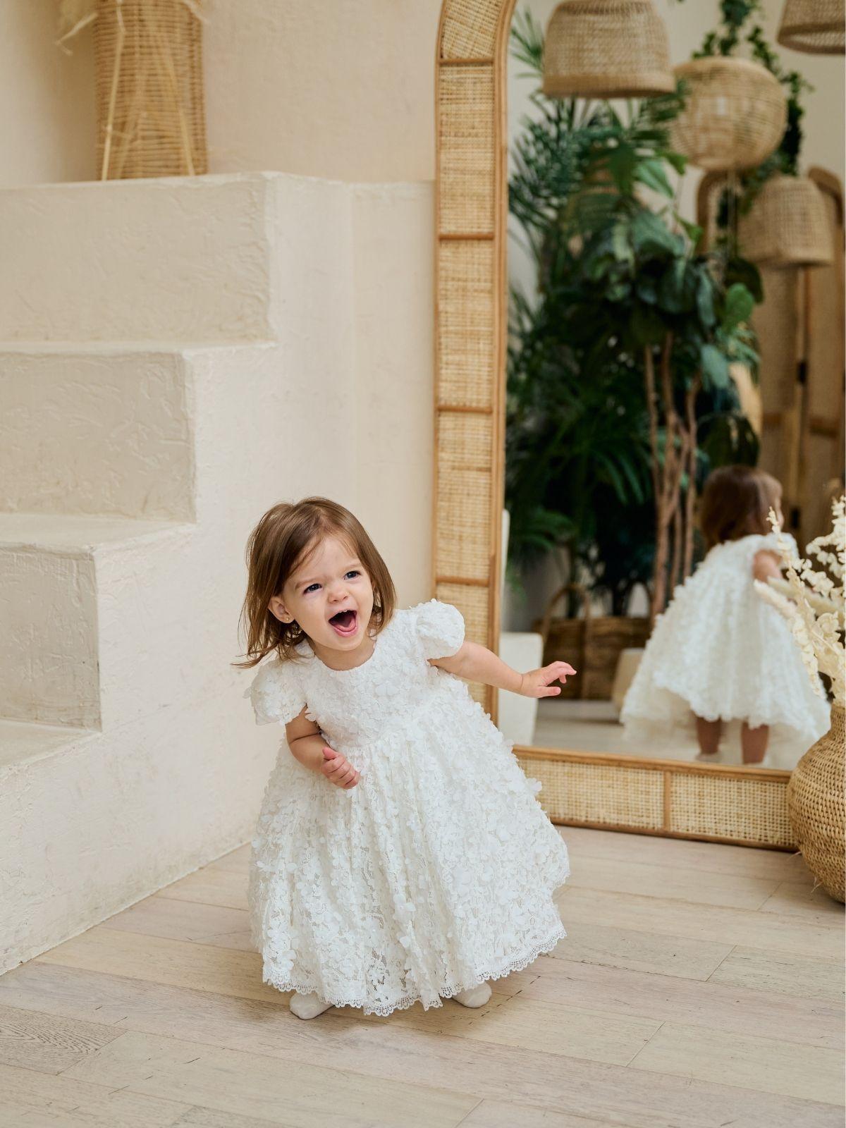 TETER WARM Baptism First Birthday Flower Lace Princess Dress in New York