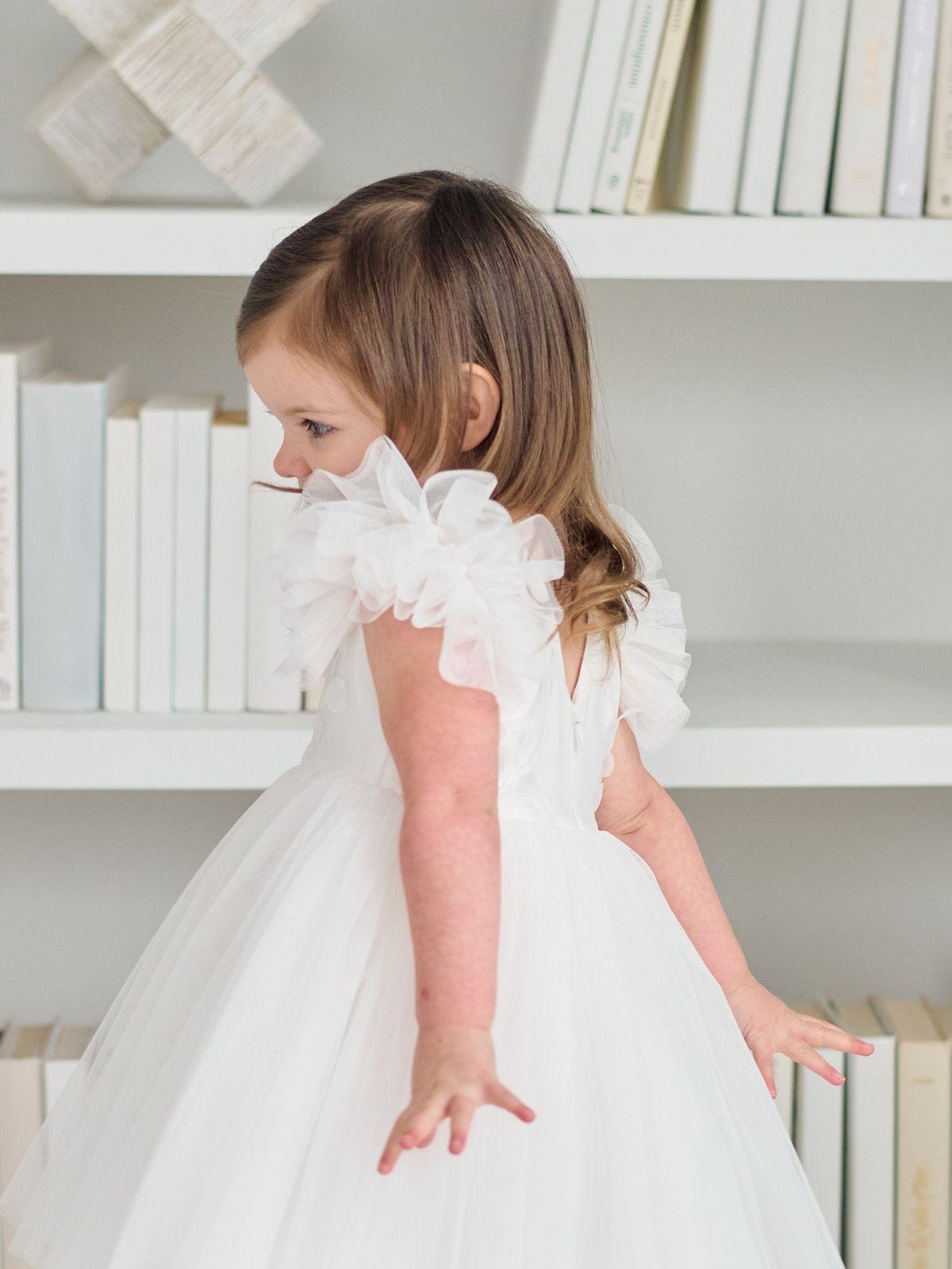 Baby Baptism Dresses Flower Girl Wedding White Dress