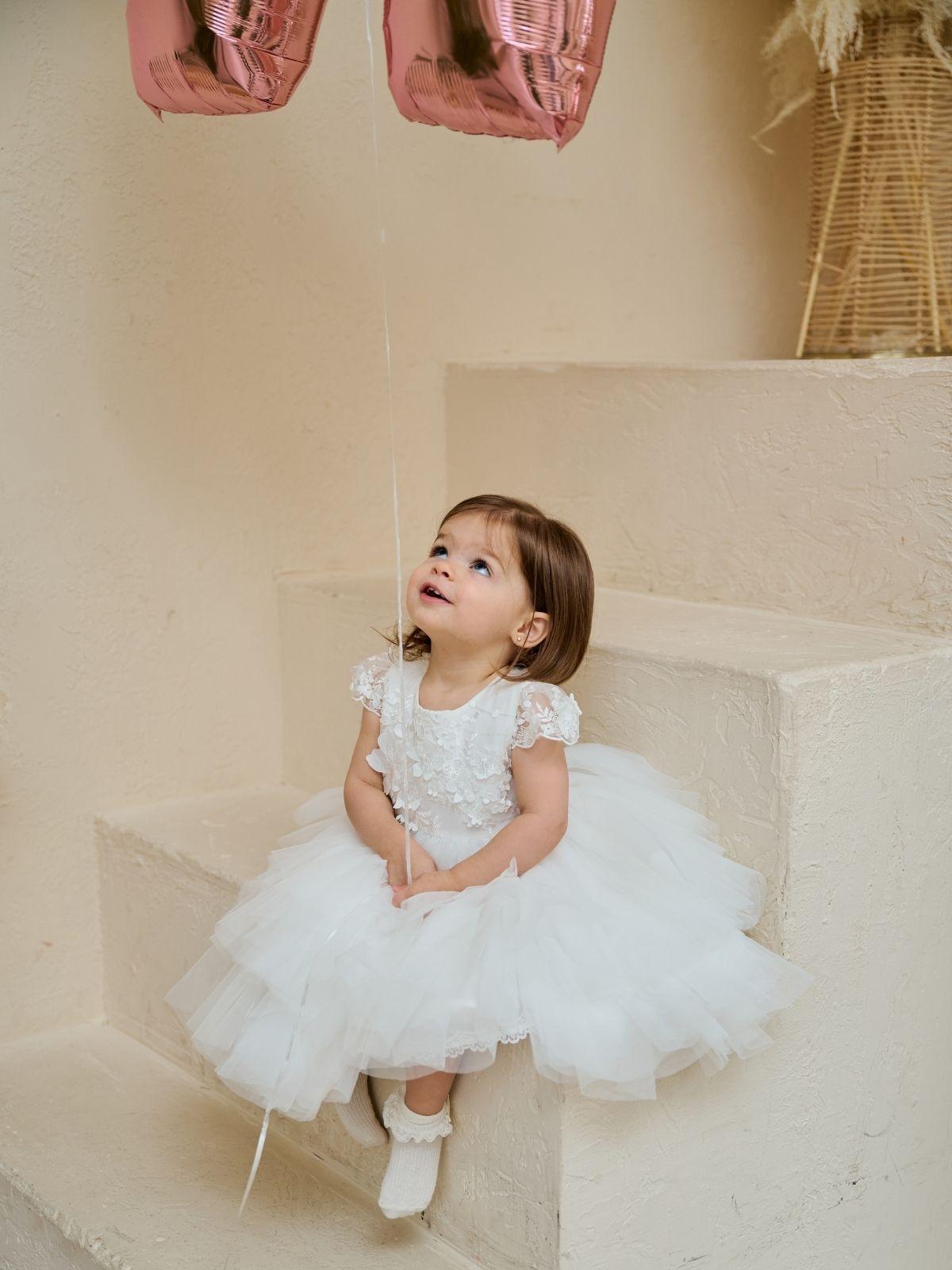 Baby Baptism Dresses Flower Girl Wedding White Dress