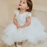 Baby Baptism Dresses Flower Girl Wedding White Dress