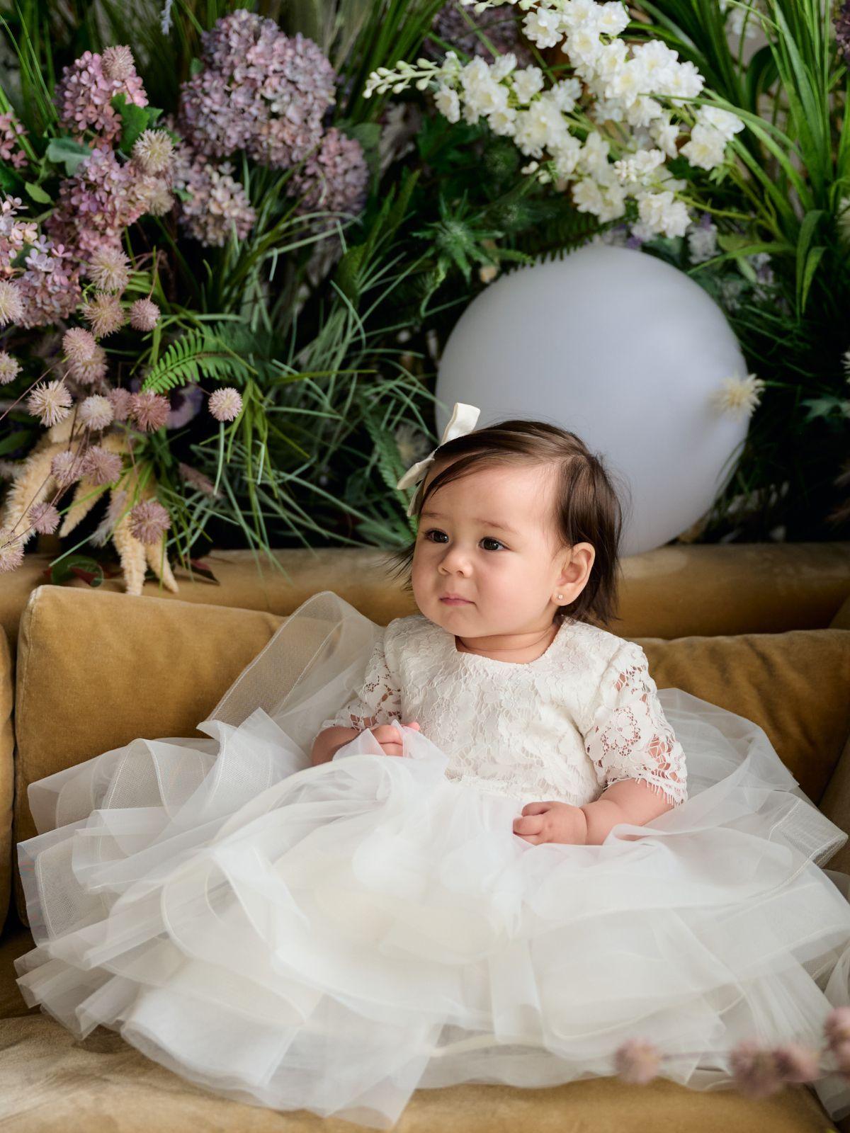 Baby Baptism Dresses Flower Girl Wedding White Dress