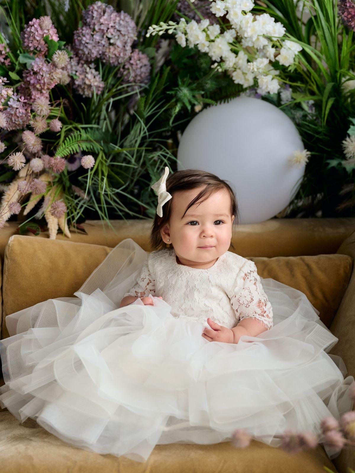 Baby Baptism Dresses Flower Girl Wedding White Dress