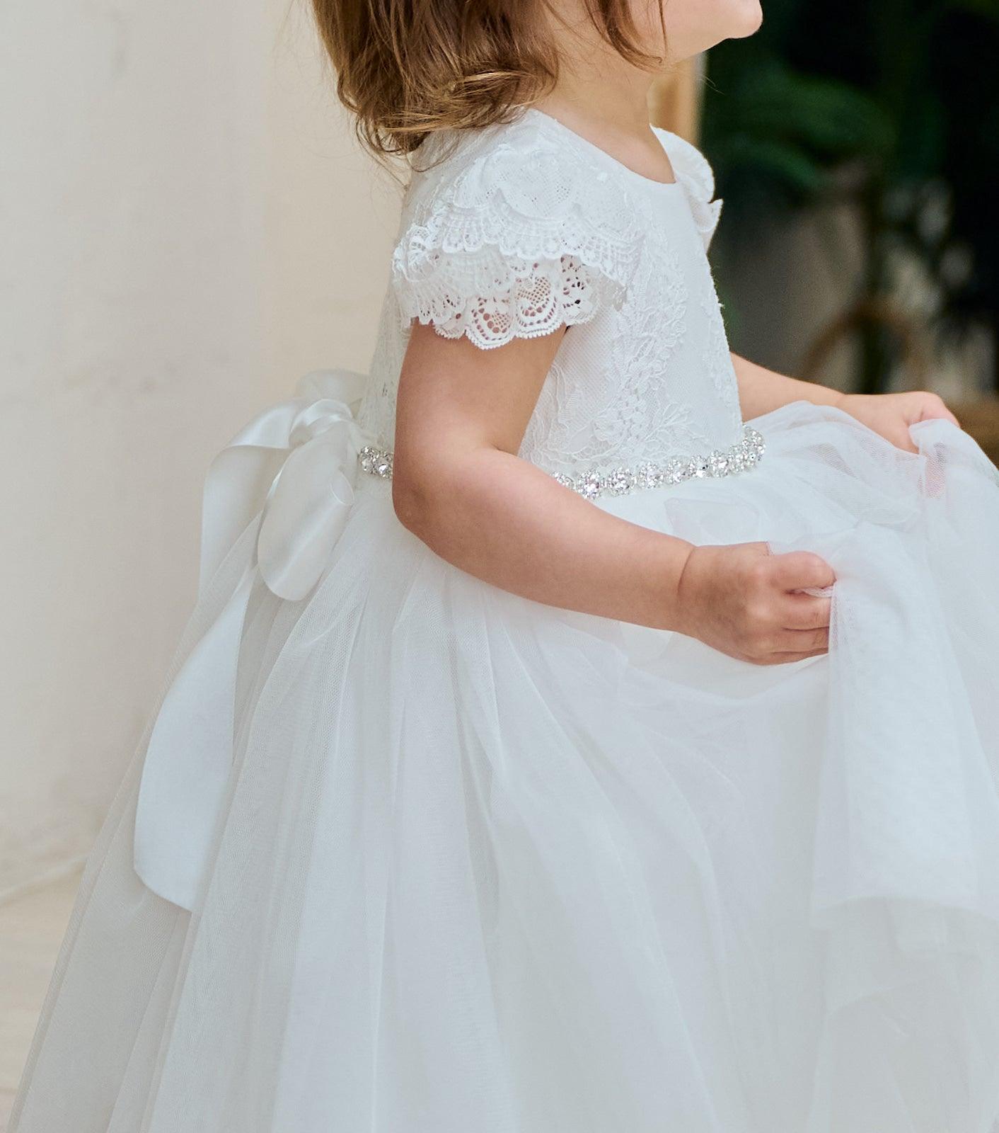 Baby Baptism Dresses Flower Girl Wedding White Dress