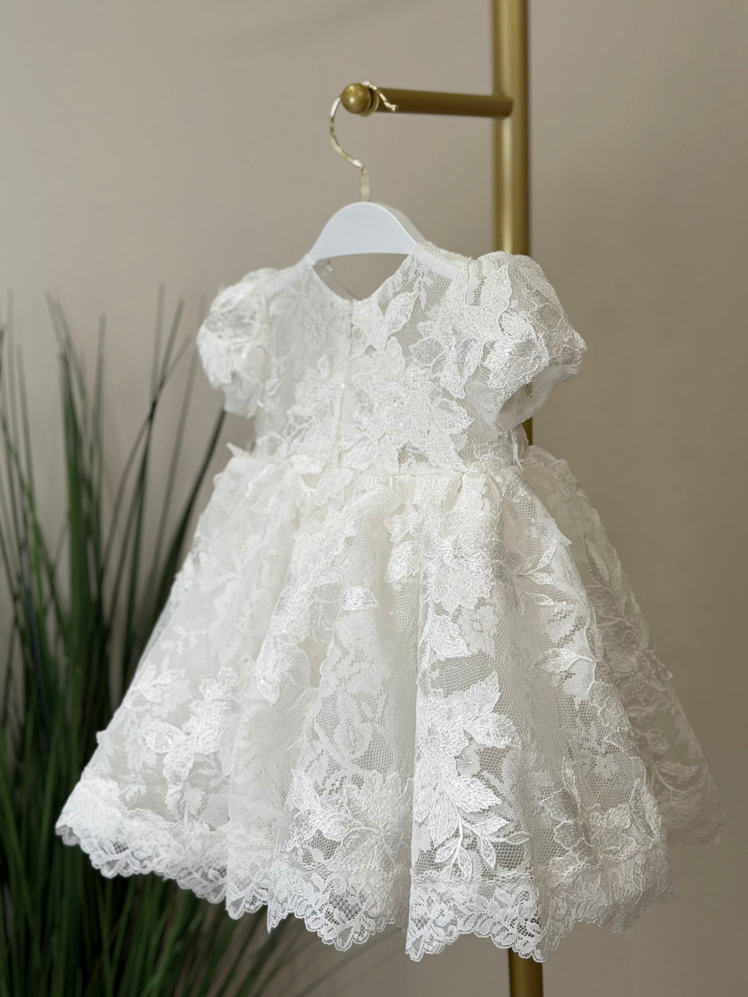 Baby Girl's Floral Lace Baptism Dress | Teter Warm Sia SB69