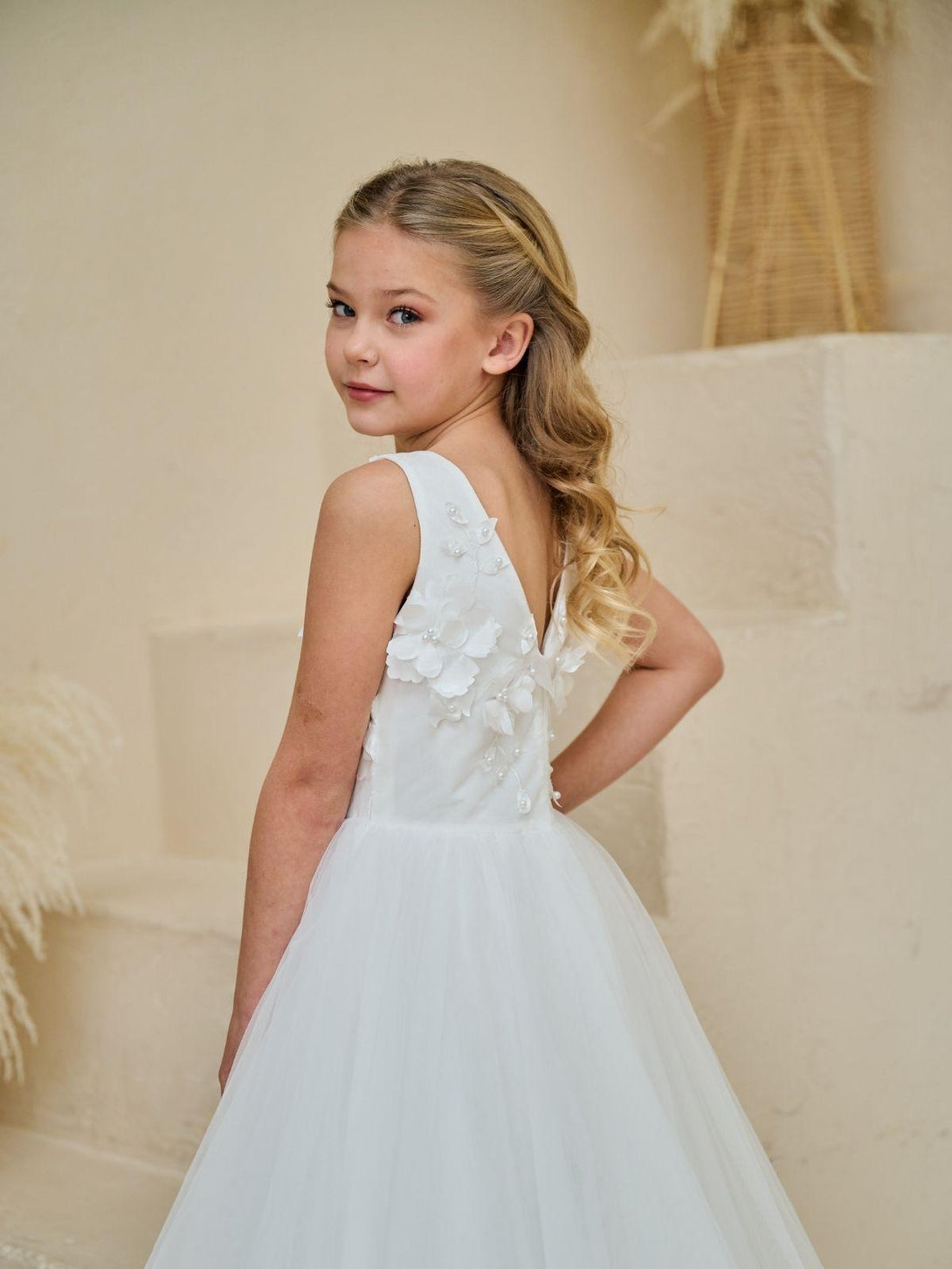 TETER WARM Communion Girls White Dress Occasion Flow Lace Princess Wear in New York