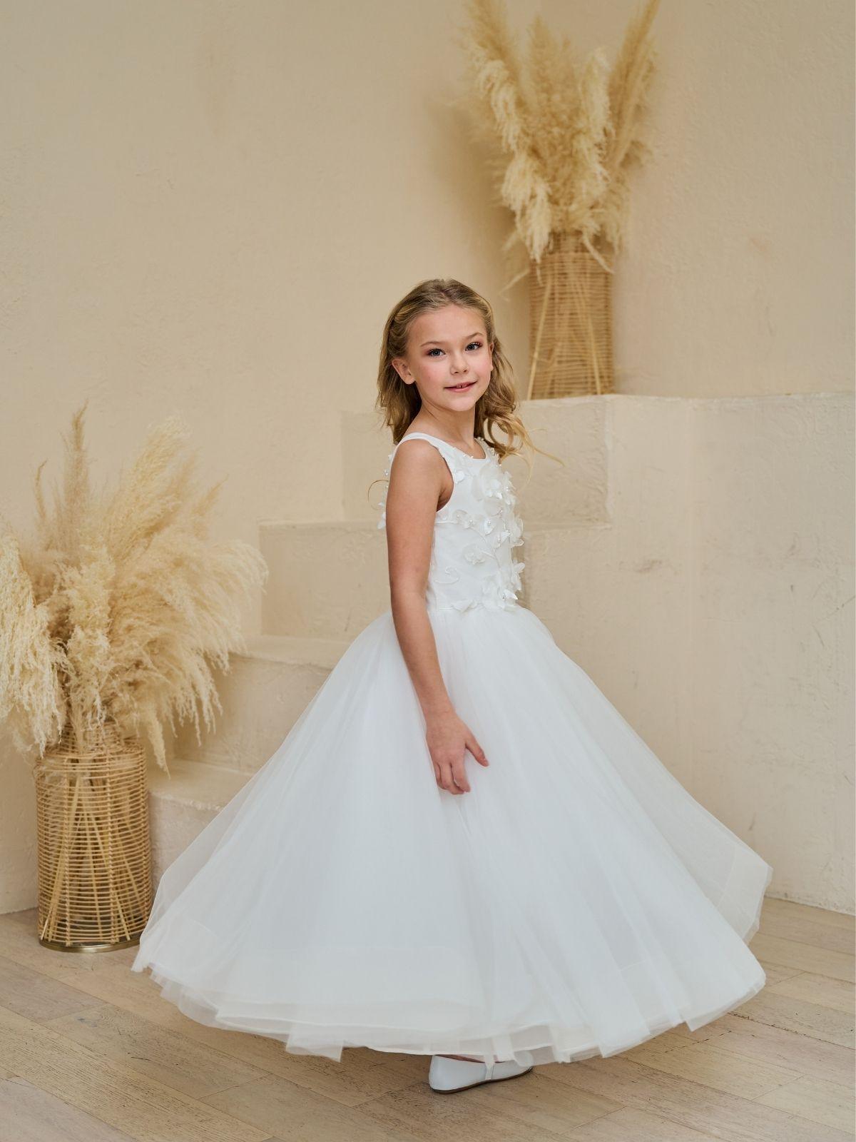 First Communion Communion Dresses Flower Girl Wedding White Dress
