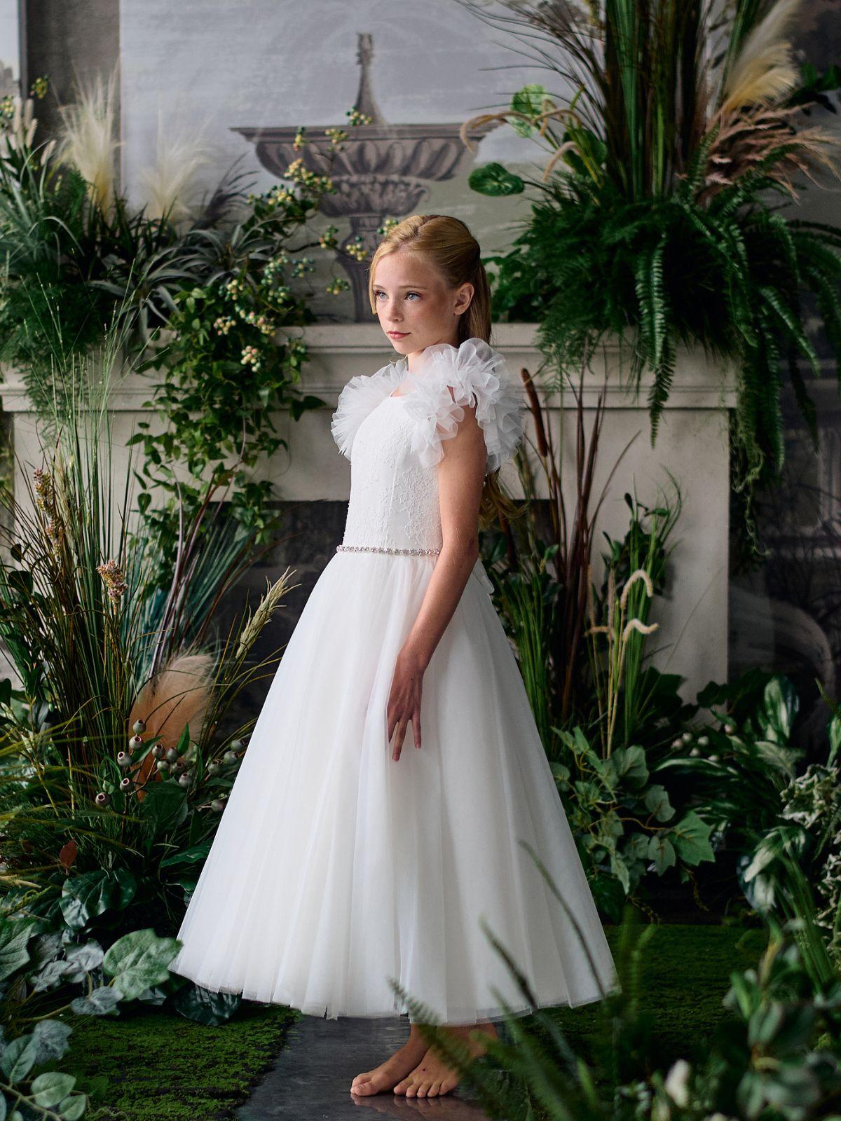 First Communion Flower Girl Wedding White Dress