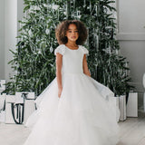 First Communion Flower Girl Wedding White Dress