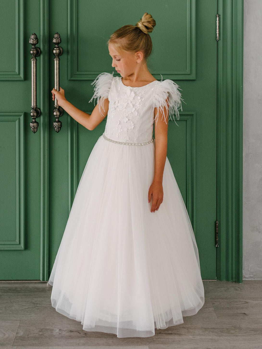 First Communion Flower Girl Wedding White Dress