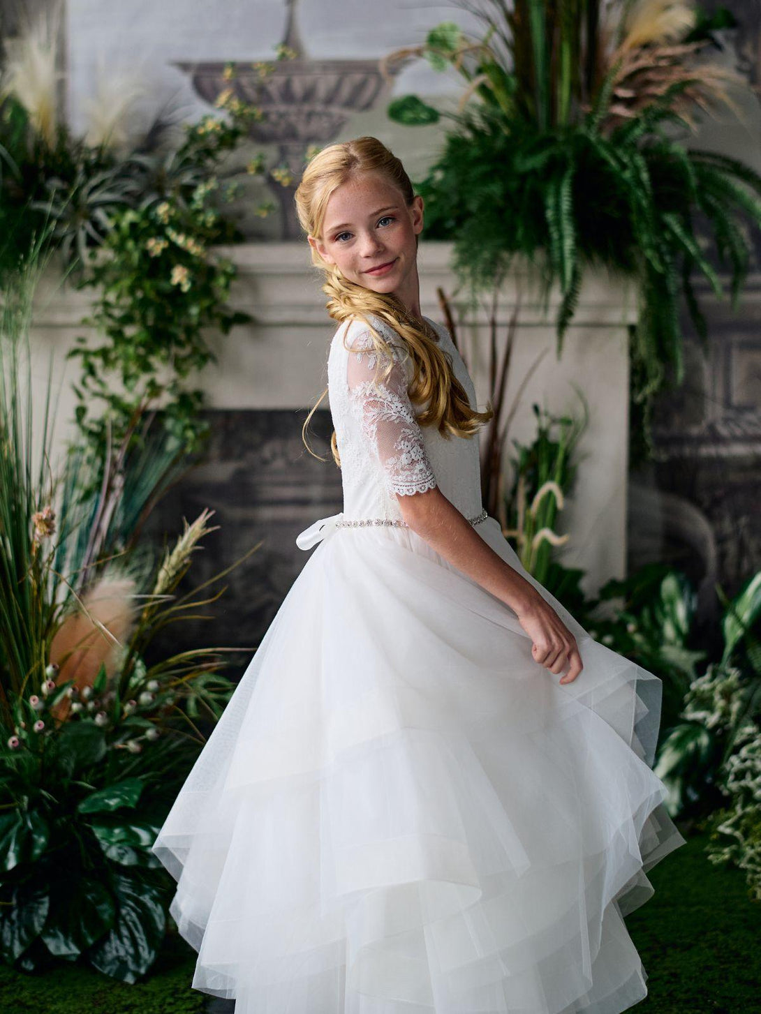First Communion Flower Girl Wedding White Dress