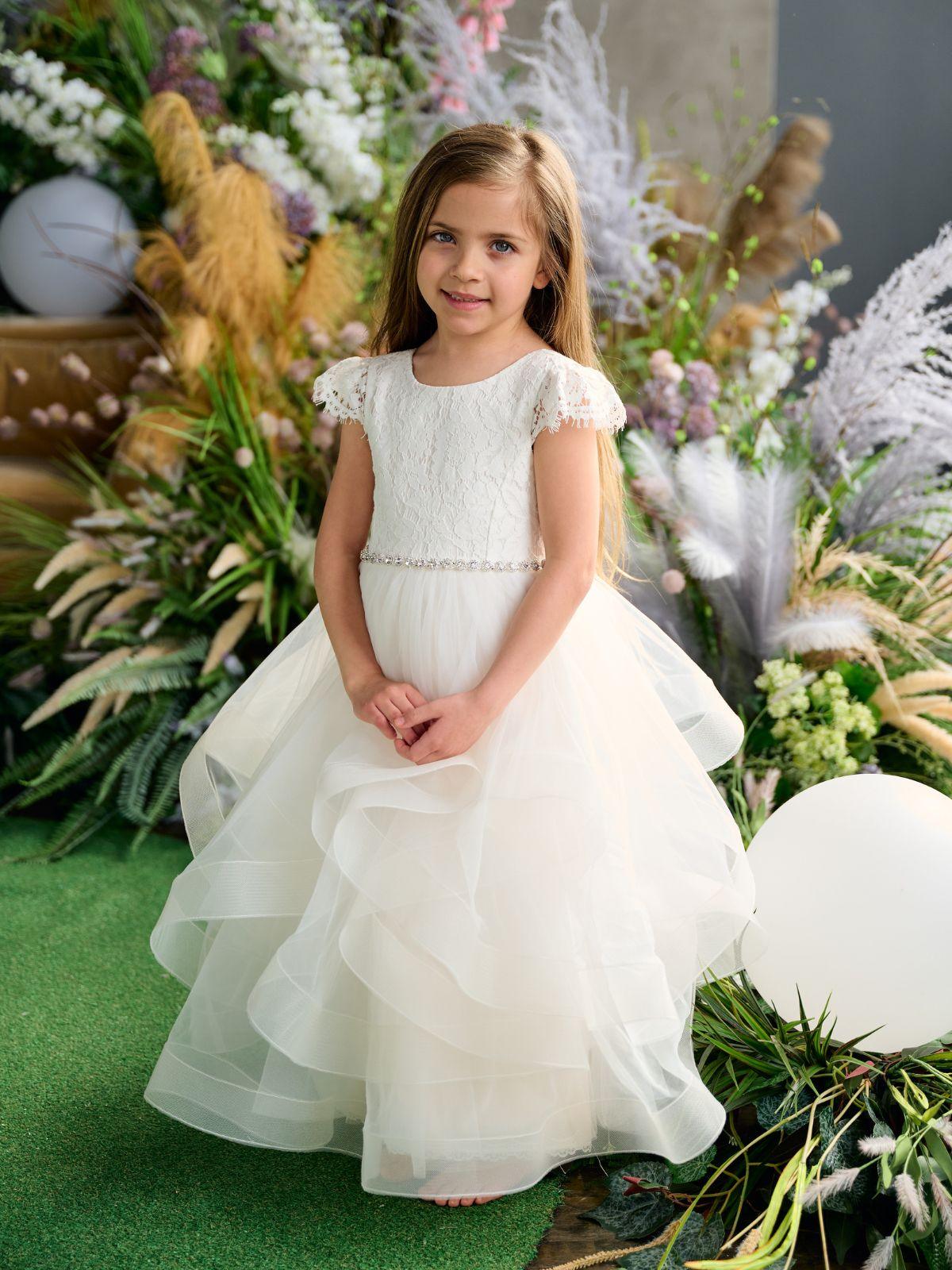 First Communion Flower Girl Wedding White Dress