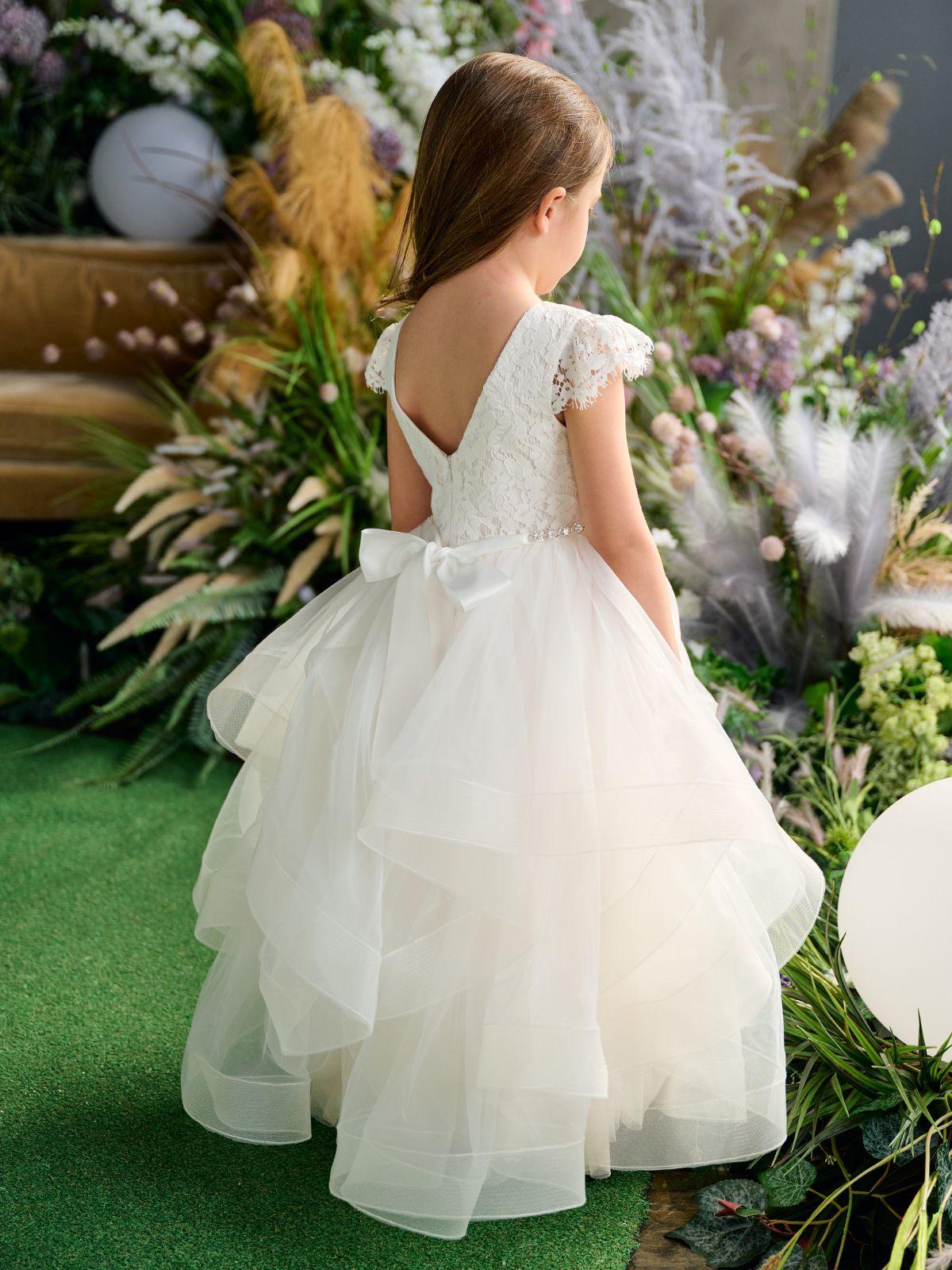 First Communion Flower Girl Wedding White Dress