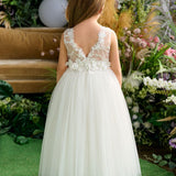 TETER WARM Flower Girls White Dress Occasion Flow Lace Princess Wear in New Jersey