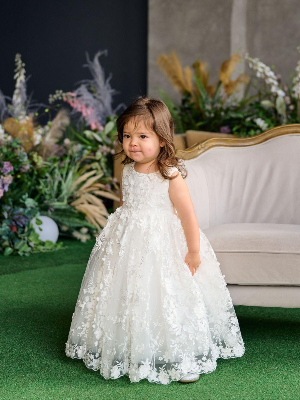 First Communion Flower Girl Wedding White Dress