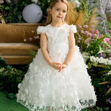 First Communion Flower Girl Wedding White Dress