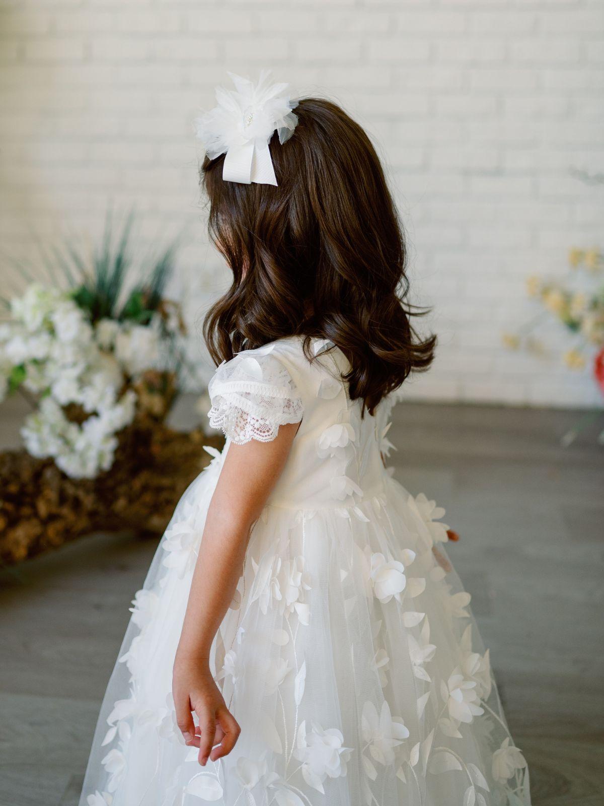 First Communion Flower Girl Wedding White Dress