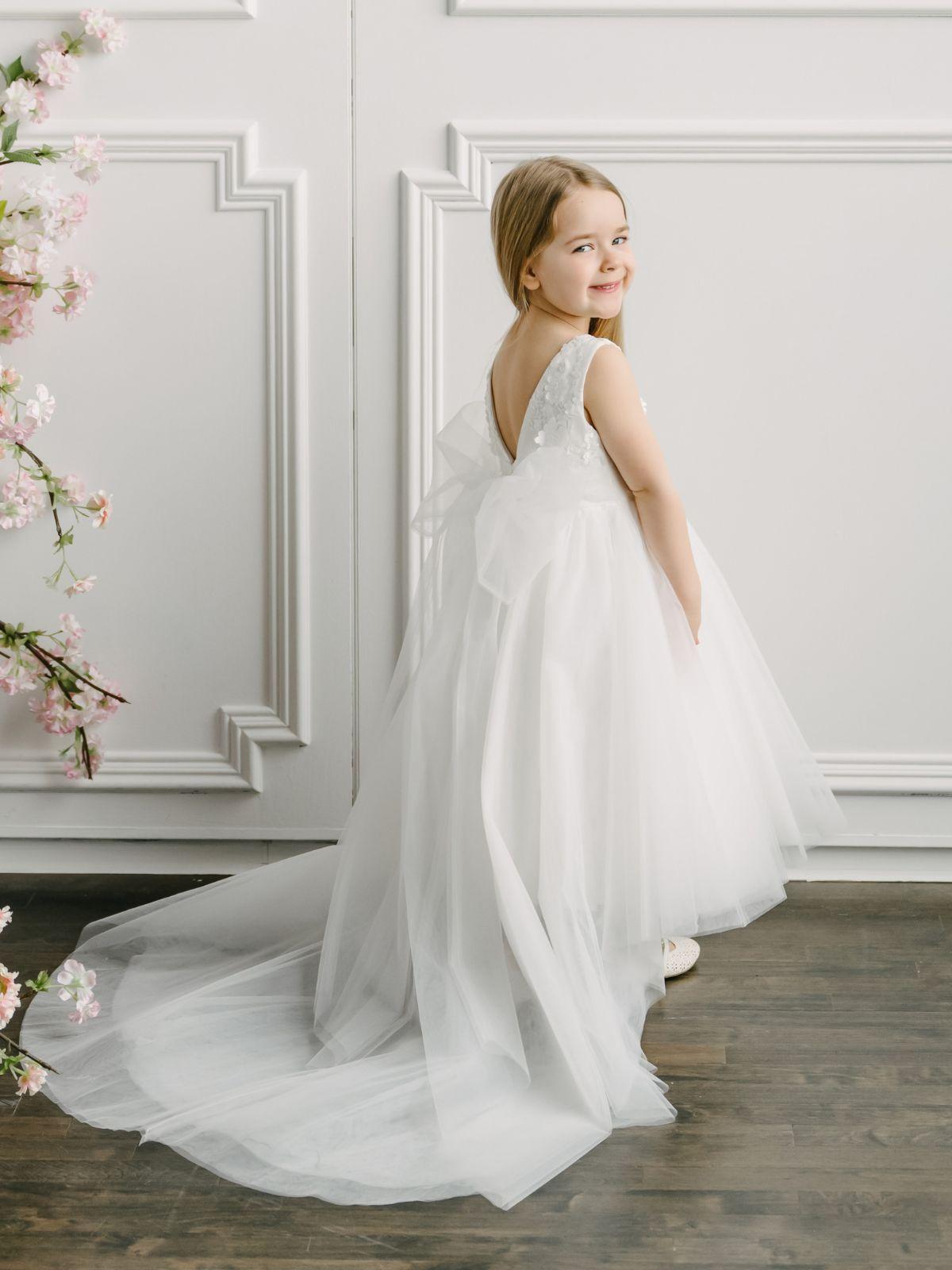 TETER WARM Flower Girls White Dress Occasion Flow Lace Princess Wear in New Jersey